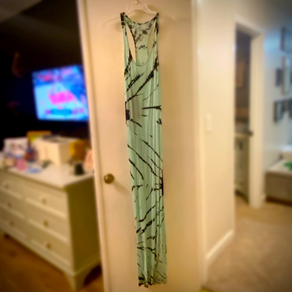 Super Soft Mint Tie Dye Maxi Dress